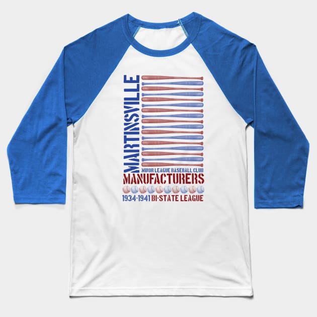 Martinsville Manufacturers Baseball T-Shirt by MindsparkCreative